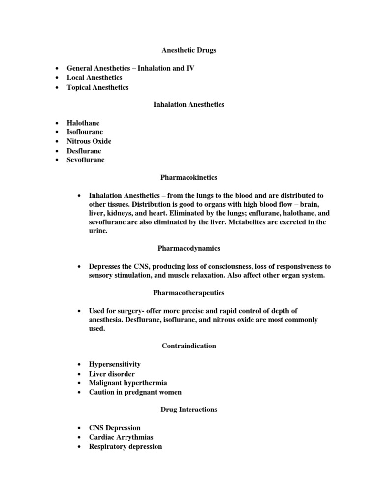 Anesthetic Drugs PDF Anesthesia Midazolam