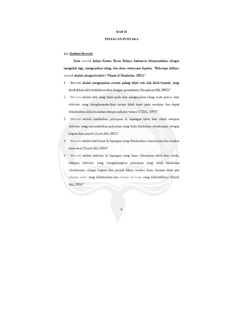 REWORK FACTORS AND ACTIVITIES | PDF