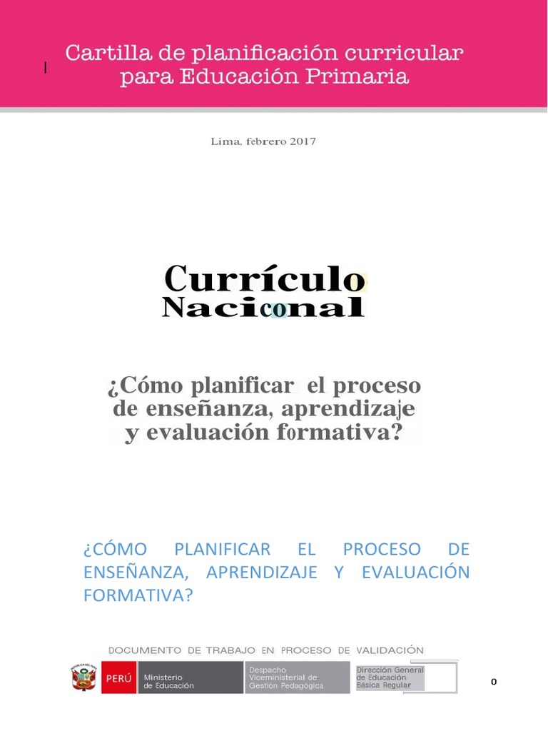 Cartilla Planificacion Curricular EP | PDF | Plan de estudios | Aprendizaje