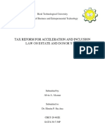 Rizal Technological University College of Business and Entrepreneurial Technology TAX REFORM FOR ACCELERATION AND INCLUSION LAW ON ESTATE AND DONOR’S TAX