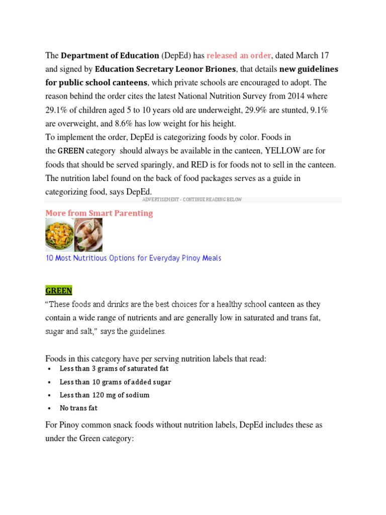 Canteen 2 PDF Candy Nutrition Facts Label