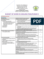 Budget of Work G5 2018-19