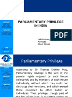 Parliamentary privileges in India