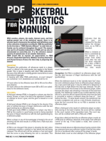 FIBA Basketball Statistics Manual