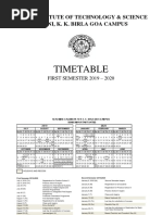 Time Table PDF