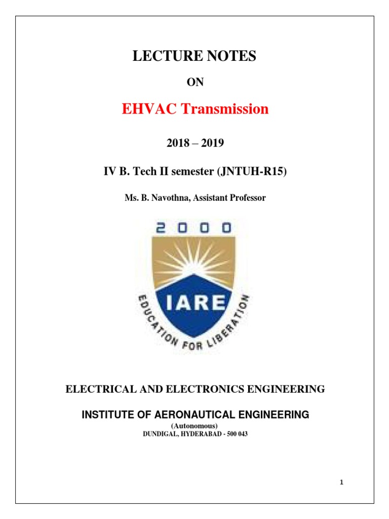 Importance of EHVAC Transmission Systems | PDF | Electric Power ...