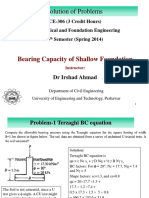 Solution of Problems: Bearing Capacity of Shallow Foundation