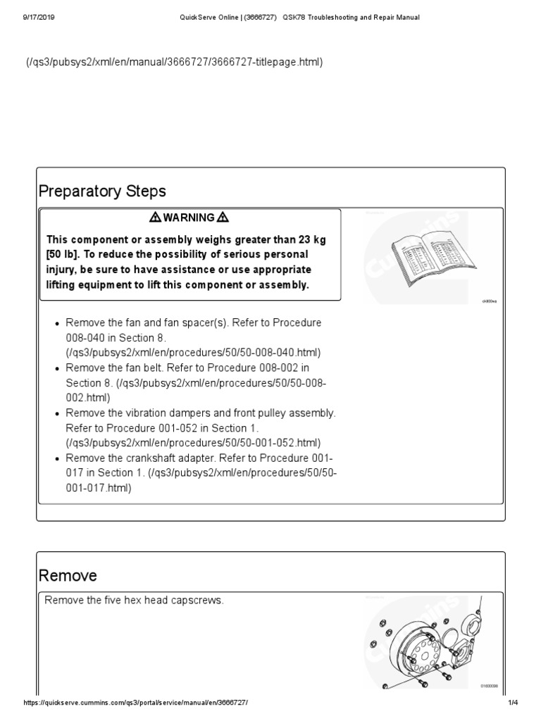 Qsk78 Troubleshooting And Repair Manual Pdf Troubleshooting Gear