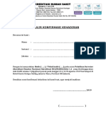 Form Konfirmasi Kehadiran Pelatihan Surveior SNARS 1.1 Hotel Harris Klp Gading 26 28 Agust 2019