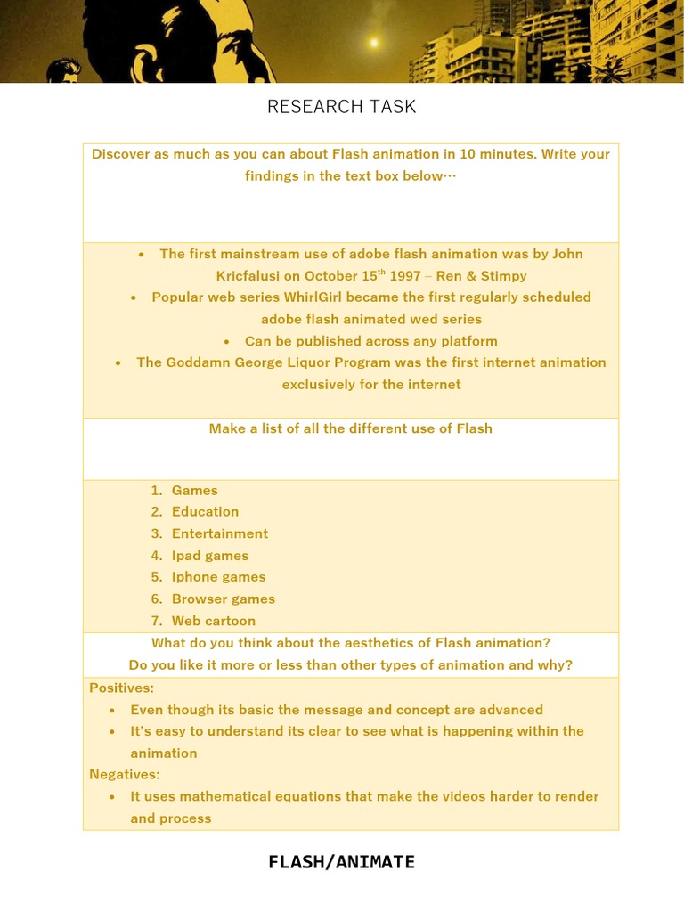 Flash Animation Overview and Insights | PDF