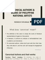 Canonical Authors Works of Philippine National Artists