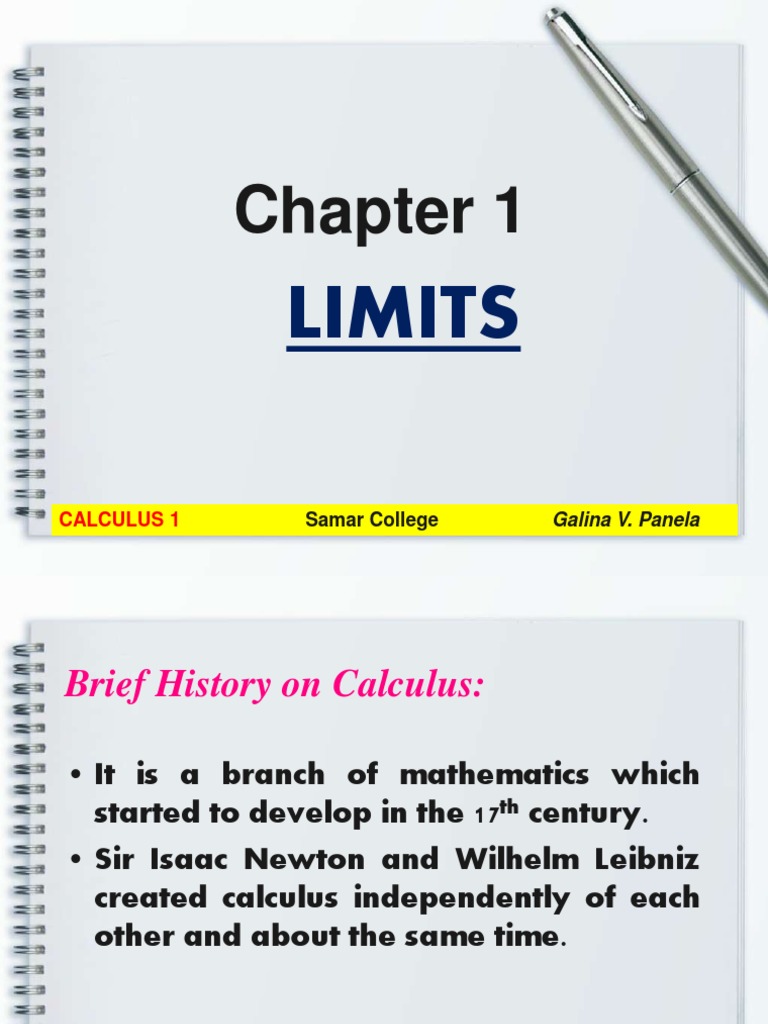 Limits: Calculus 1 | PDF | Teaching Methods & Materials | Science ...