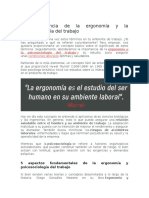 La Importancia de La Ergonomía y La Psicosociología Del Trabajo