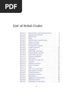 List of Scilab Codes