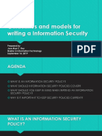 Guidelines and Models For Writing A Information Security