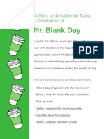 Mr. Blank Day: Coffee's On Delta Dental Today in Celebration of