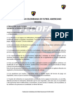 Federación Colombiana de Futbol Americano Codigo de Sanciones 2019