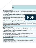 Key External Factors Strength / Kekuatan