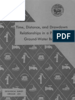 Time, Distance, and Drawdown Relationships in A Pumped Ground-Water Basin