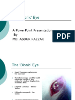 The Bionic Eye: A PowerPoint Presentation on Nanotechnology Contact Lenses