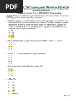 CET 2018 Simulation Exam 02 Math Answers