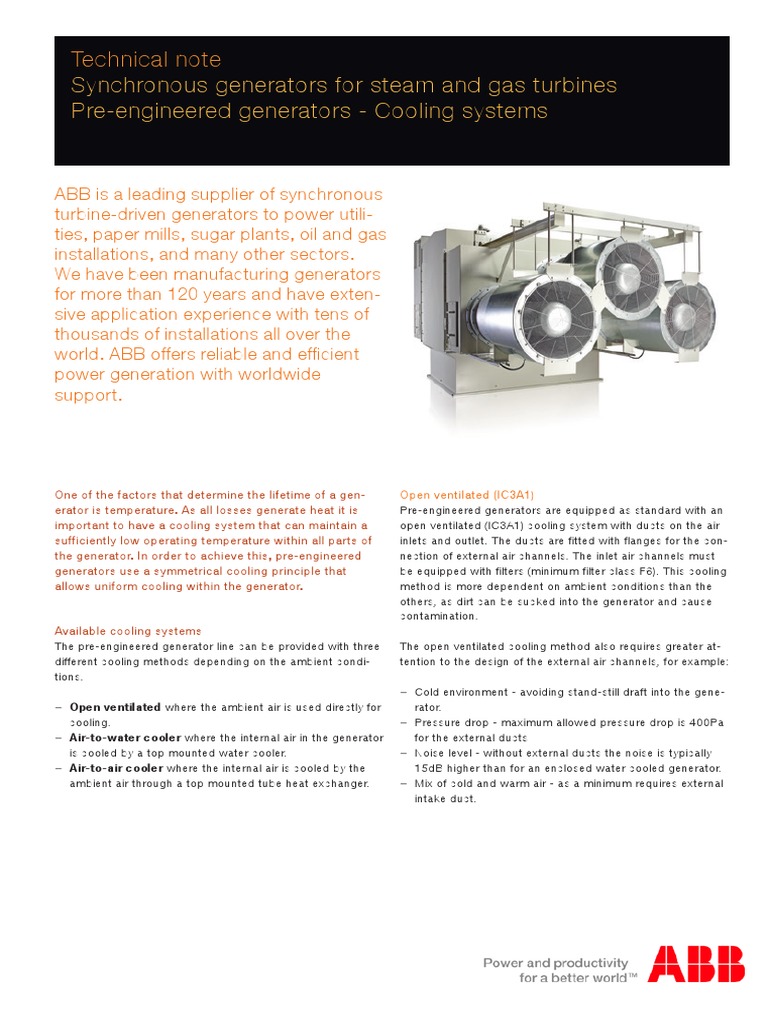 Technical Note Cooling Systems ABB PDF PDF Duct (Flow) Air