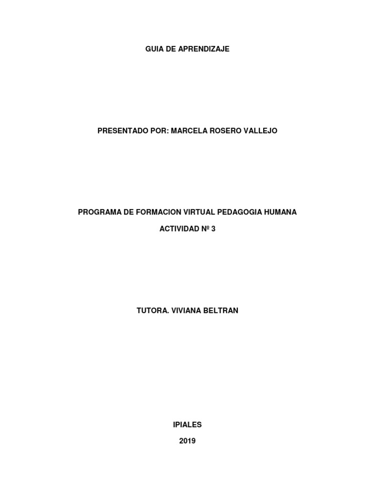 Guia de Aprendizaje 3 | PDF | Crecimiento personal y profesional