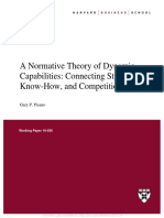 A Normative Theory of Dynamic Capabilities