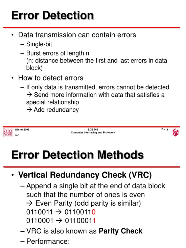 CRC.ppt | Error Detection And Correction | Arithmetic