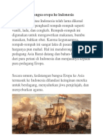 Kedatangan Bangsa Eropa Ke Indonesia