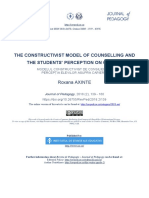 Modelul Constructivist de Consiliere Şi Percepţia Elevilor Asupra Carierei