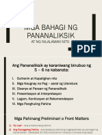 Bahagi NG Pananaliksik