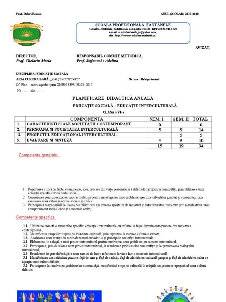 Planificare Educatie Sociala Vi