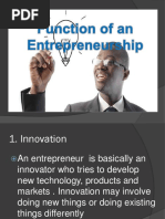 Functions of Entrepreneur