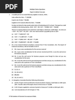 Multiple Choice Questions Paper 8: Indirect Tax Laws: © The Institute of Chartered Accountants of India