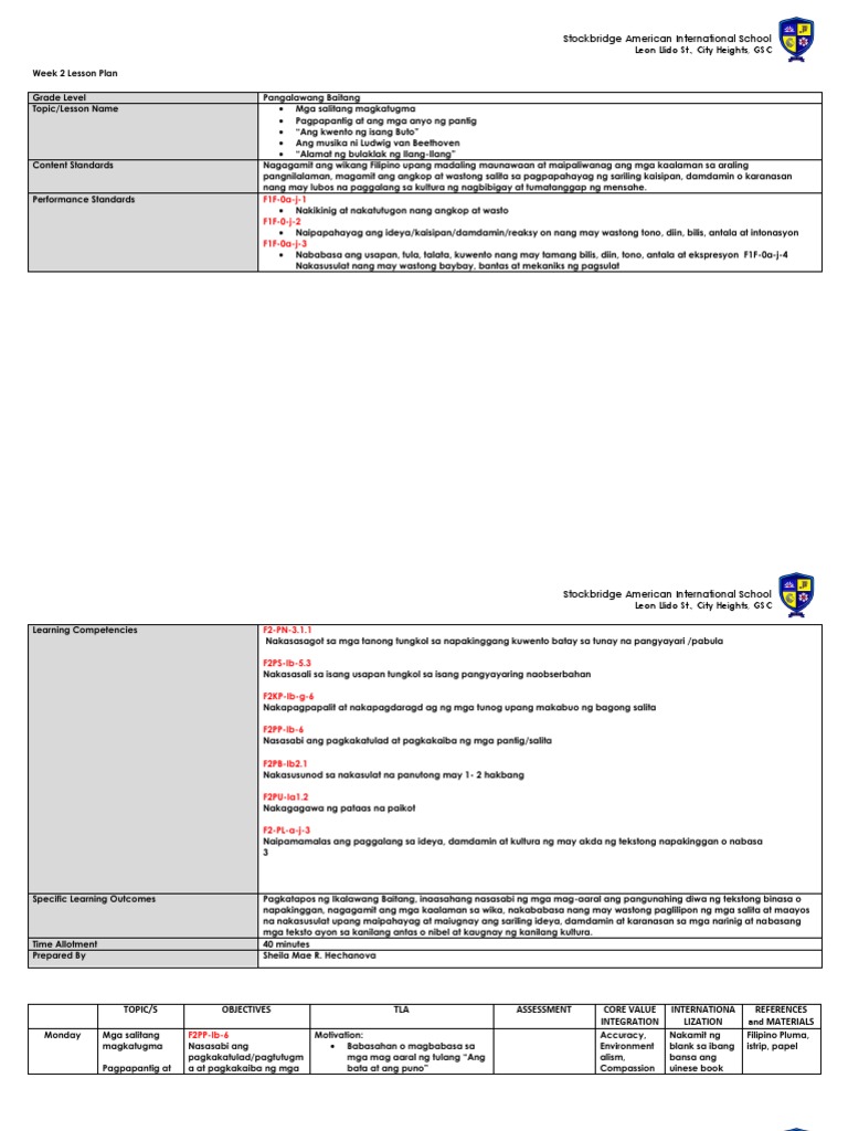 Grade 2 Week 2 Pdf