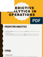 Predictive Analytics in Operations