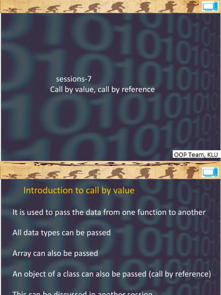 Class and Object: Call by Value & Reference | PDF | Computers