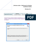 Wireless Audio - Multiroom For Desktop Installation Guide