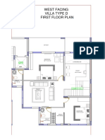 Villa Type D First Floor Plan West Facing: DN Sit Out DN DN