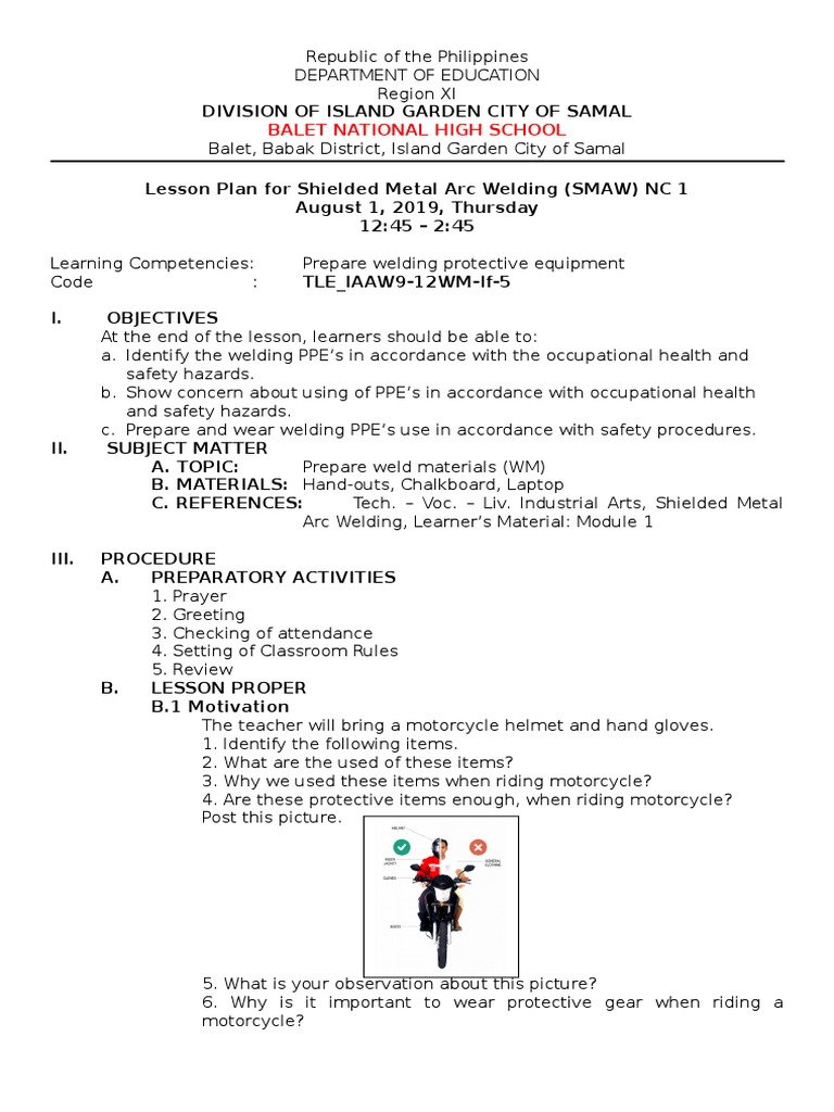 Smaw August 1, 2019 Thursday 730 To 930 Cot PDF Personal Protective