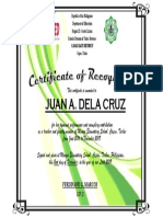 Certificate of Recognition For Teachers
