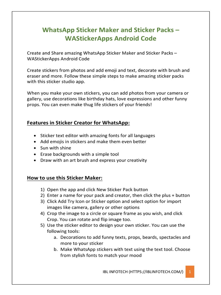 Whatsapp Sticker Maker Android Documentation Computing