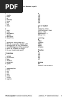 Sol2e ELEM Progress Tests Answer Key B