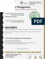 Solid Waste Management: Presented By: Manasi Suryavanshi (M044) Shramandev Parmar (M034)