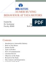 Consumer buying behaviour at Tata Motors