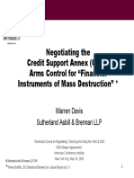 Negotiating The Credit Support Annex (CSA) - Arms Control For "Financial Instruments of Mass Destruction"