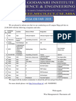 Mega Job Fair-2019: S No Company Name Location Nature of Work Designation Qualification