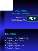 Why We Buy by Paco Underhill: Chapters 3-7: The Mechanics of Shopping
