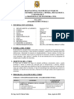 Syllabus Analisis Estructural I - 2019 II PDF